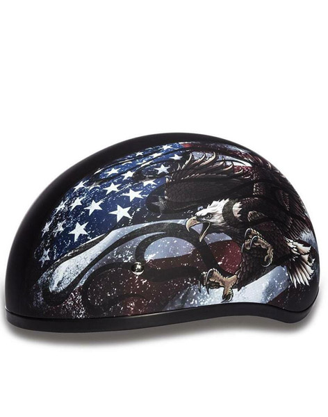 Daytona Skull Cap Helmet USA Flag Eagle