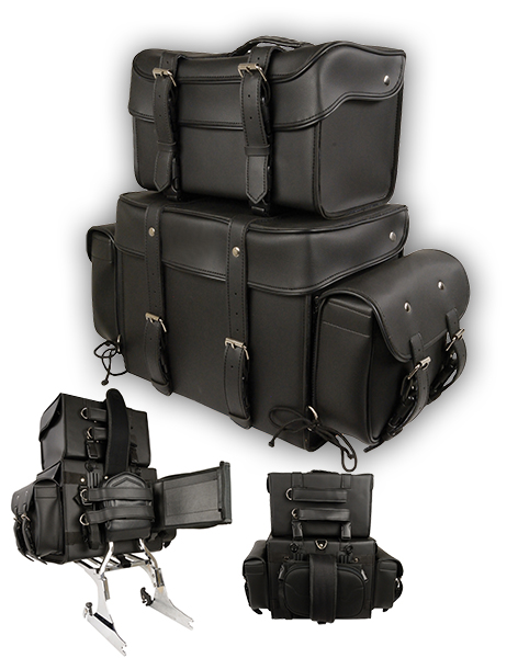 5047 - LARGE FOUR PIECE PVC TOURING PACK WITH BARREL BAG