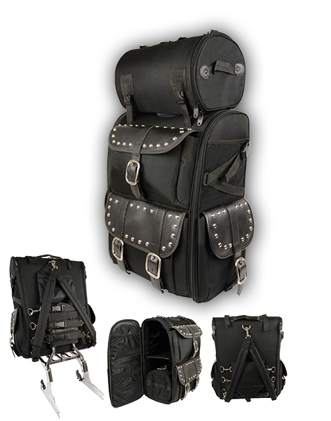 5041STD - EXTRA LARGE TWO PIECE STUDDED NYLON TOURING PACK