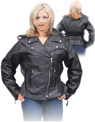 1103 - Women's Studed Back Braided Jacket