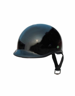 102 DOT Shiny Black Motorcycle Half Helmet