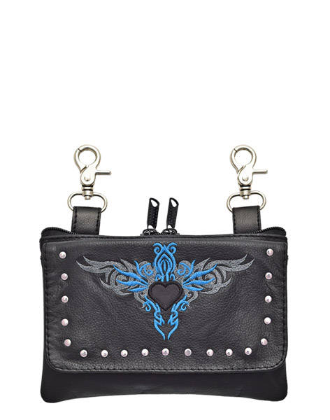 2272 - Turquoise Heart Wing Belt Bag