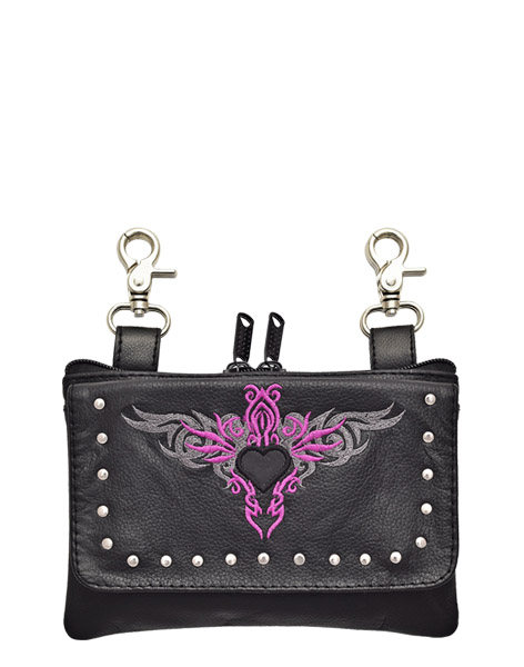 2272 - Pink Heart Wing Belt Bag