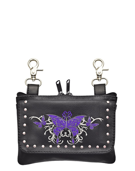 2277 - Purple Butterfly Belt Bag