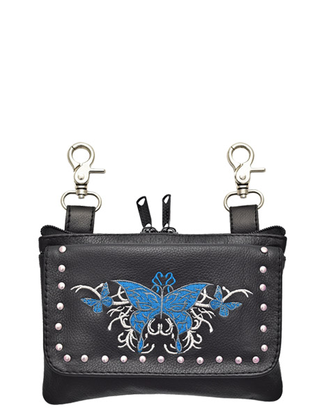 2277 - Turquoise Butterfly Belt Bag