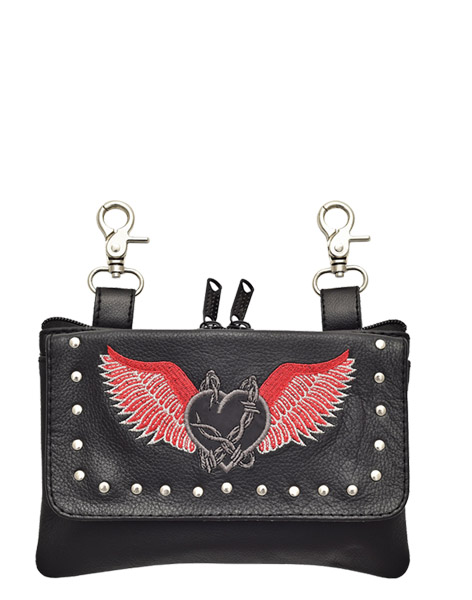2278 - Red Wings Heart Belt Bag