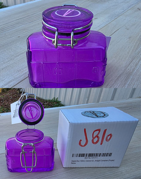 J810 - Hippie Bus 100ml Purple Stash Jar