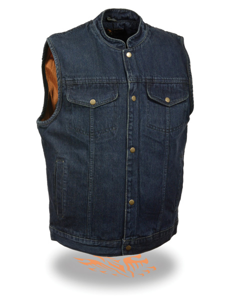TN1080 - Men's Denim Club Style Blue Vest